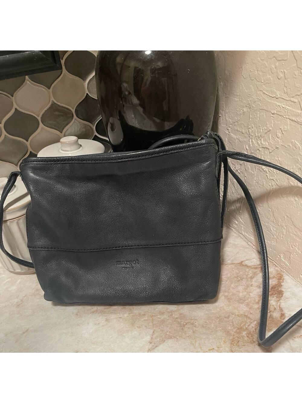 Margot small Crossbody black leather